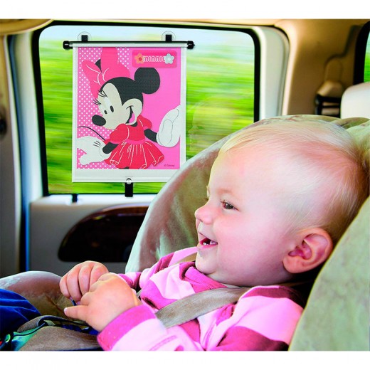 Parasol para ventanilla de coche de Minnie Mouse Disney Enrollable cortinilla 48