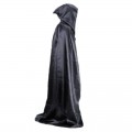 Capa con capucha negra tipo túnica vampiro para disfraz color negro monje