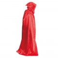 Capa con capucha roja tipo túnica vampiro para disfraz color rojo monje