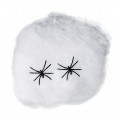 Telaraña con arañas blanca decoración halloween 20 gramos algodon tela de araña