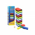 Juego torre de bloques de madera palos de colores pequeño 48 piezas