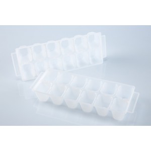 2 Cubiteras de plástico de 12 cubitos para congelador para hielo