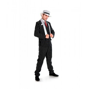 Disfraz de Gangster de la mafia con tirantes traje ganster El padrino Carnaval