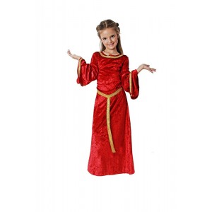 Disfraz de Medieval para niña traje de doncella medieval infantil vestido niña