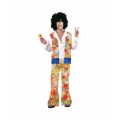 Disfraz de Hippie para Hombre traje con flores hippi ropa años 60 70 80 Nuevo