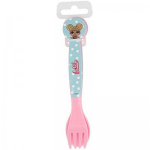 Set de cubiertos LOL Surprise tenedor y cuchara de plástico infantiles