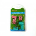 6 pinzas doble clip clips de colores con pinzas en 2 colores tamaño 4