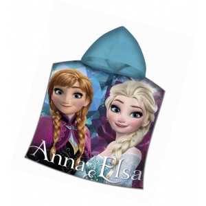 Poncho de Frozen Elsa y Anna Hermanas Disney toalla niños con capucha