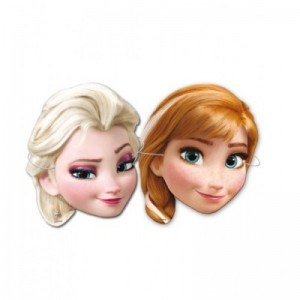 6 caretas de Elsa y Anna de Frozen para cumpleaños y fiestas Princesa Ana