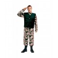 Disfraz de las Fuerzas Especiales hombre soldado militar adulto color camuflaje