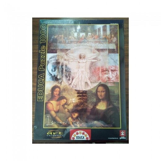 Empireposter Puzzle 1000 Pezzi – L'Uomo Vitruviano Di Leonardo Da Vinci – Formato 68x48 Cm, Cartone Con Struttura In Lino