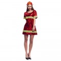 disfraz de Bombera rojo para mujer traje de bombero vestido Carnaval