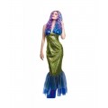 Disfraz de Sirena Verde cola de sirena vestido completo