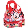 Portamerienda bolsa para almuerzo de Minnie Mouse con asas roja