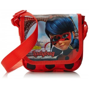 Bolso Bandolera de Ladybug Miraculous Original Roja con cinta bolso