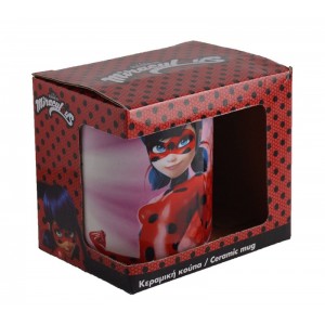 Taza de Ladybug tazon con asa de cerámica de miraculous en caja regalo