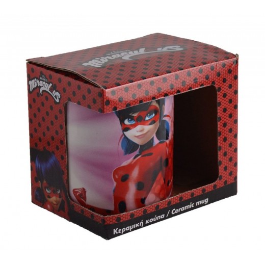 Taza de Ladybug tazon con asa de cerámica de miraculous en caja regalo