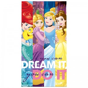 TOALLA de Princesas Disney de Algodon Sirenita Razpulcel Bella dream it