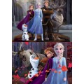 Puzzle doble de Frozen II de Anna y elsa 2 puzzles de 100 piezas olaf