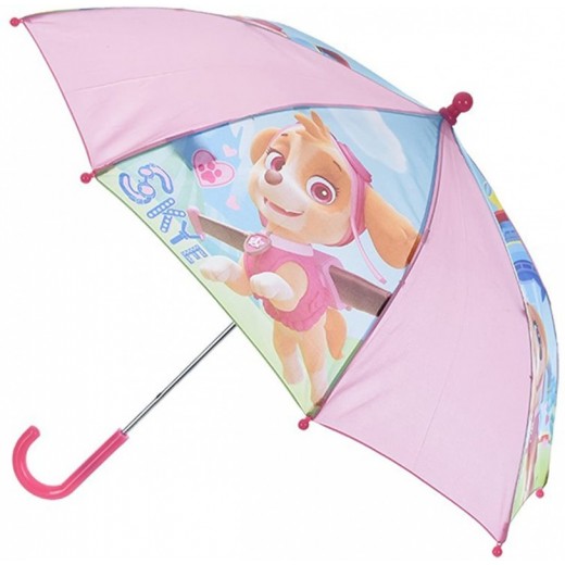 Paraguas de la patrulla canina rosa de Skye infantil para niña 40 cm