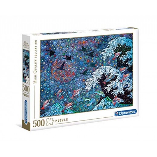 Puzzle Bailando con las estrellas 500 piezas puzzle de un cuadro pintura azul