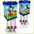 Piñata con antifaz de Mickey Mouse roja con lunares blanco para cumpleaños 20X30
