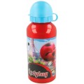 Botella de aluminio de Ladybyg roja y azul metalica para gua 500 ml