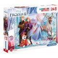 Puzzle doble de Frozen II de Anna y elsa 24 Piezas grandes