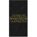 Toalla de Star Wars secado rapida y suave con letras de Star Wars negra