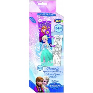 Caja con puzzle de Frozen Elsa y Anna para colorear pequeño 24 piezas
