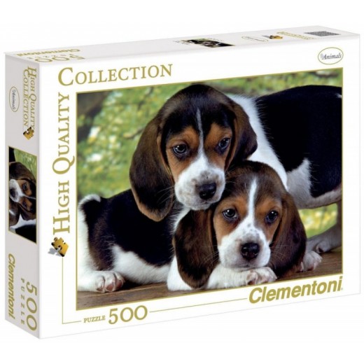 Puzzle de 500 piezas de perritos Beagles juntos cachorros