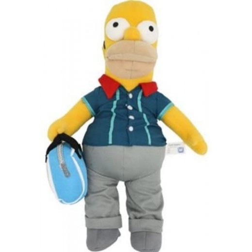 Peluche de Homer simpson con ropa y bolsa de Bolera bolos 31 cm Grande Simpsons