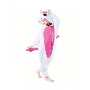 Disfraz de Unicornio Fucsia con capucha infantil mono pijama Rosa de unicornio