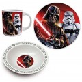 Set de desayuno plato cuenco y vaso de Star Wars de cerámica darth Vader