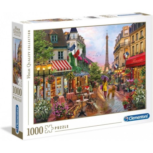 Puzzle de 1000 piezas flores en Paris torre Eiffel y paisaje bonito