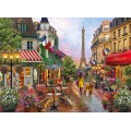 Puzzle de 1000 piezas flores en Paris torre Eiffel y paisaje bonito