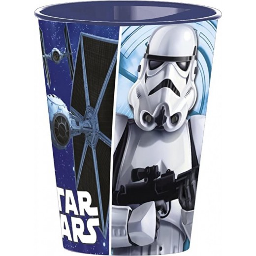 Vaso de Star Wars 260 ml azul fuerza oscuridad Dart Vader stormtrooper plastico