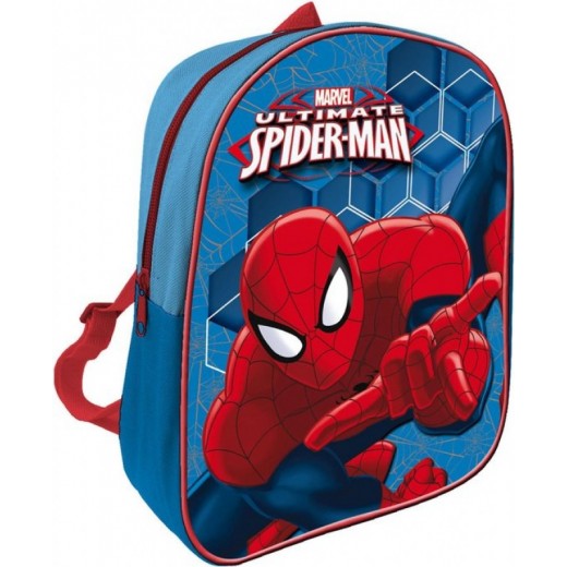 Mochila de Spiderman Ultimate Azul Spider man mochila de guarderia pequeña