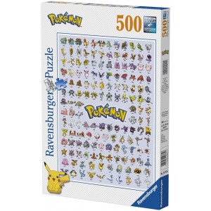 Puzzle de 500 piezas listado de Pokemon los 151 primeros con evoluciones