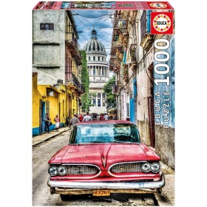 Puzzle de 1000 piezas coche en la Habana Cuba grande con fix pegamento