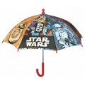 Paraguas de Star Wars con mango manual rojo stormtrooper personajes 45cm