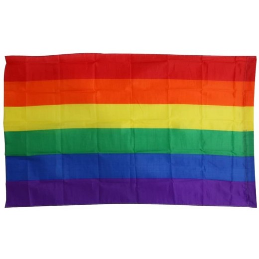 Bandera con colores del arcoiris LGBT Orgullo Gay y Paz Grande de 90 x 150 cm