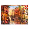 Puzzle de 1500 piezas Atardecer en Venecia góndolas paisaje ciudad Italia