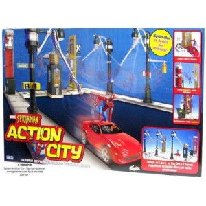 Ciudad Spiderman Action city magnética con varias figuras Spider man Famosa