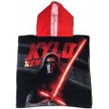 Poncho de Star Wars secado rapido muy save StarWars Kylo negro y rojo algodón