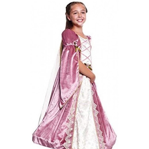 Rosa Empotrar Boquilla Disfraz de princesa Medieval para niñA infantil vestido Rosa medievales -  TodoMasBarato