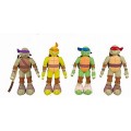 Colección de 4 Peluches de las Tortugas Ninjas 30 cm pack dibujos turtle ninja