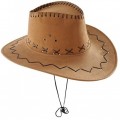 Sombrero de vaquero cowboy marron para adulto tipo disfraz grande