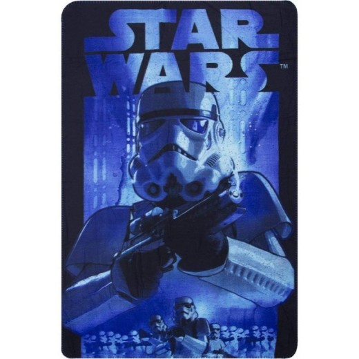 Manta polar de Star wars Stormtrooper soldado blanco 100 x 150 cm suave azul