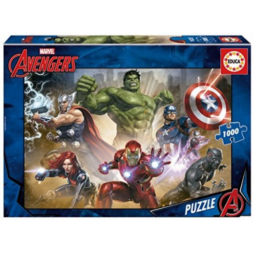Puzzle de los vengadores 1000 piezas Marvel Hulk Iron Man thor
